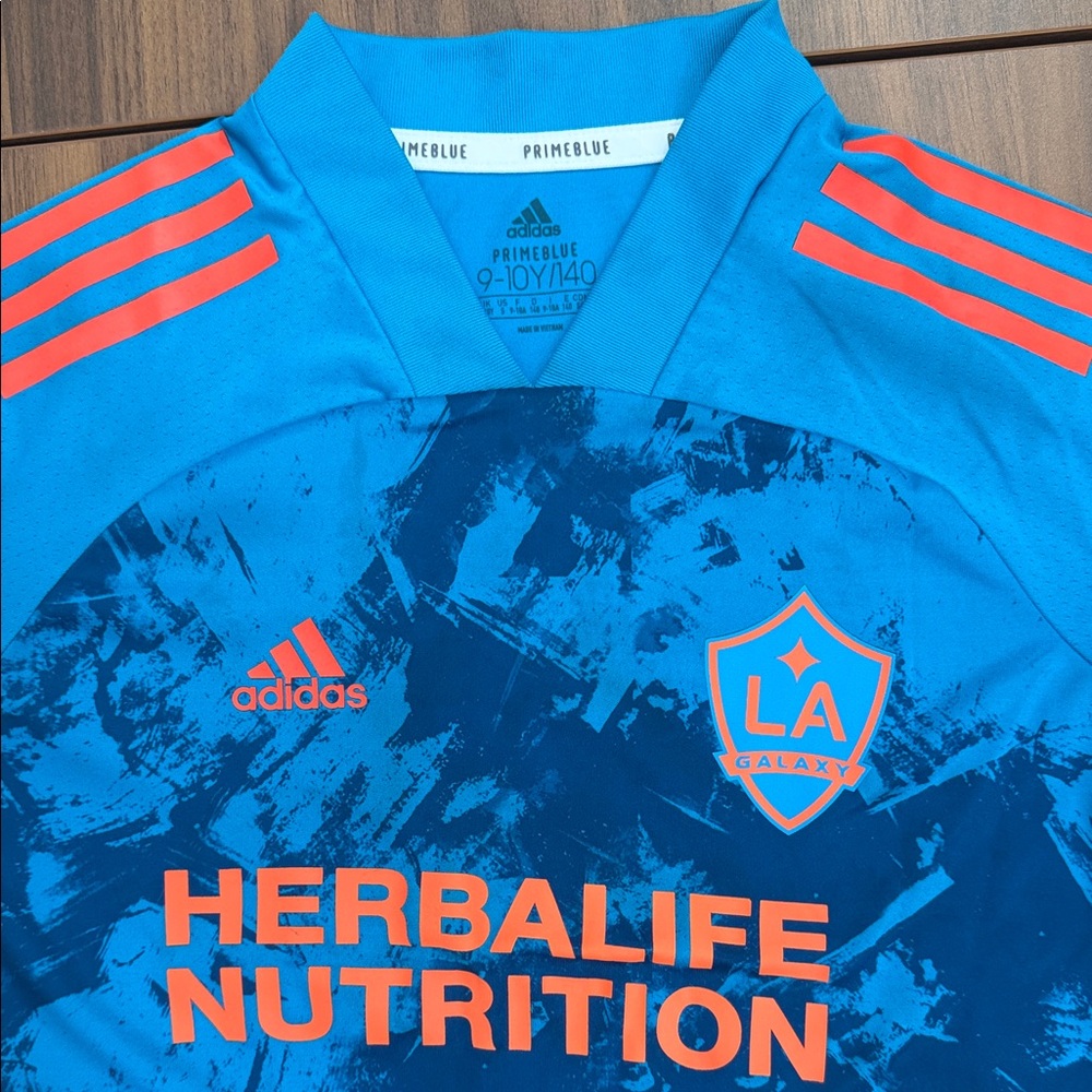 adidas LA Galaxy Jersey in Bright Blue & Orange